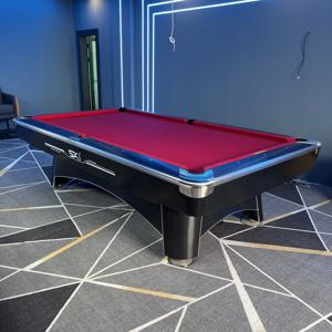 전문 직접 판매 아메리칸 당구 당구대, 슬레이트 쿠션 및 9구 당구 스포츠용 가죽 포켓 포함