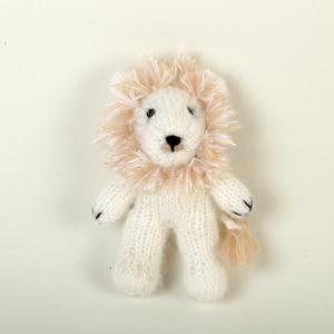 니트 사자 장난감 신생아 사진 소품 아기 수제 Corchet 모헤어 동물 장난감 아기 촬영 액세서리