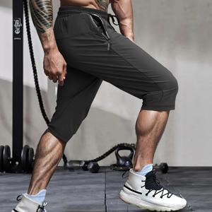 남성 고탄성 여름 캐주얼 반바지 드로스트링 포켓 통기성 나일론 경량 신축성 운동복
