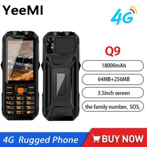 YEEMI Q9 GSM 4G 견고한 네트워크 휴대 전화 2 SIM 카드 견고한 바 핸드폰 3.5 인치 HD 디스플레이 큰 배터리 시끄러운 음성 Celulares