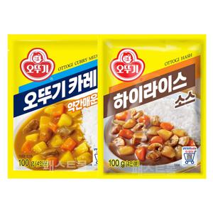 오뚜기 카레 약간매운맛 100g + 하이라이스소스 100g 세트