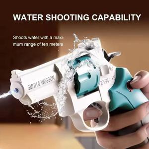 1PC 여름 미니 리볼버 물총 장난감 기계식 연속 물총 장난감 남아 여아 야외 해변 물놀이 장난감 어린이 휴일 선물