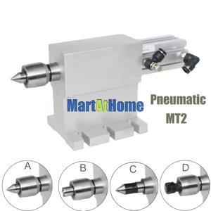 ARGEDO TS611Q 공압식 CNC 로터리 인덱서 테일스톡(심블 포함), CNC 로터리 테이블, 밀링머신, 선반용, 센터 높이 100mm