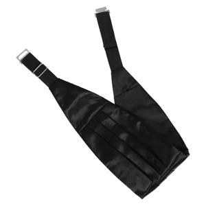 블랙 커머번드 남성 드레스 거들 새틴 허리 벨트 조절 가능한 정장 커머번드 세트 보타이 턱시도 액세서리