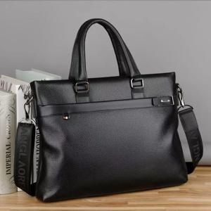 첫 번째 소가죽 서류 가방 남성용 싱글 숄더백 크로스바디 비즈니스 여행용 천연 가죽 핸드백 트렌디한 컴퓨터 가방 남성용