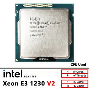 인텔 제온 E3 1230V2 중고 E3 1230 V2 3.3GHz 8M 69W CPU 프로세서 LGA 1155