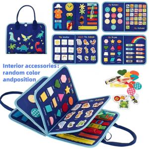 몬테소리 활동판 감각 장난감 교육용 여행 활동 어린이 유아 소근육 발달 학습 선물