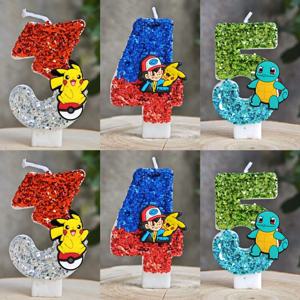 귀여운 포켓몬 몬스터 촛불 어린이 생일 케이크 장식 만화 애니메이션 피규어 용품 파티 액세서리 크리스마스 선물