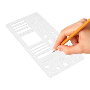 플래너 스텐실 세트 코일 제본 노트북 스텐실 수제 유연한 템플릿 세트 DIY 스크랩북 저널링용 도트 그리드 포함