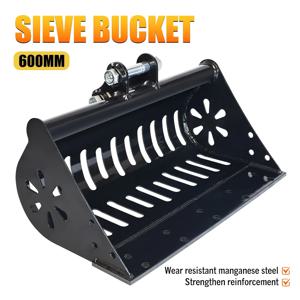 미니 굴삭기 600mm 중공 버킷, 소형 굴삭기 버킷 부착물, 굴삭기 액세서리, 1-3톤 미니 굴삭기에 적합