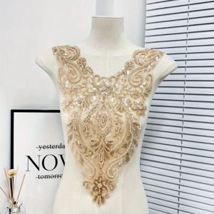 1개입 입체 자수 칼라 코사지 DIY 수제 레이스 칼라 속이 빈 레이스 넥타이 레이스 비즈 액세서리 레이스