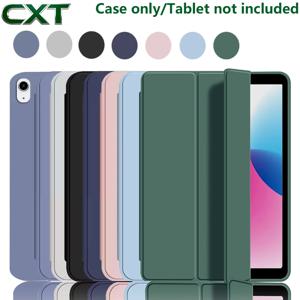 아이패드 10세대 11세대 A16 5 6 7 8 9 에어 4/5/6/7 프로 11 12.9 미니용 삼중 접이식 플립 케이스 자동 슬립/웨이크 기능 포함 소프트 보호 커버
