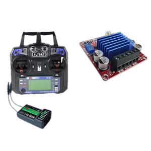 빅 파워 10A RC 탱크 로봇 터프 크롤러 카 7-24V 컨트롤러 포함 ESC 제어 시스템 12V DC 모터 원격 제어 로봇 카