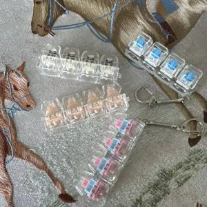 새로운 DIY 키보드 피젯 키체인 키 버튼 키캡 클릭커 장난감 시간 죽이기 스트레스 해소 핀치 장난감 성인용