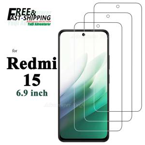 레드미 15 4G 5G 샤오미 강화유리 HD 9H 투명 클리어 스크린 보호필름 (케이스와 호환)
