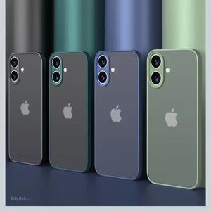 럭셔리 아머 범퍼 충격 방지 케이스 아이폰 17 16 15 14 플러스 11 12 13 미니 프로 XR X Xs 맥스 17 에어 실리콘 하드 PC 커버 케이스