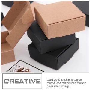 24개 블랙 카드 포장 상자 접이식 종이 보관함 이사용 소형 물품 배송 DIY 공예 선물 상자 세트