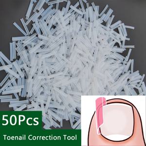 50 개/상자 자란 발톱 교정 스트립 손발톱 주위염 교정 교정 교정 발가락 손톱 치료 그루브 페디큐어 도구