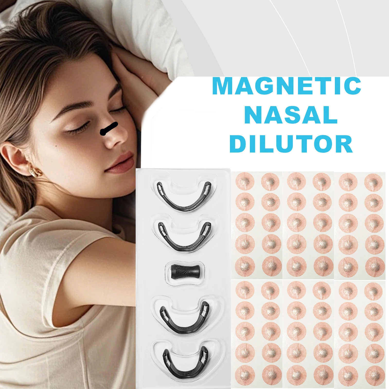 30일/박스 코골이 방지 자석 코클립 피부에 안전한 공기/산소 흡입 증가 수면의 질 향상 일상 스포츠에 편안하게 사용 가능