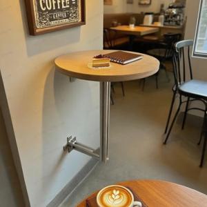 트렌디한 카페 벽걸이 테이블 버블티 가게 플로팅 데스크 공간 절약형 커피 테이블 인더스트리얼 시크 컴팩트 사이드 테이블