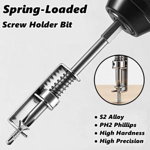 스프링 장착형 나사 홀더 드릴 비트 낙하 방지 드라이버 비트 고정 클램프 세트 나사 홀더 드릴 비트 필립스 드라이버 비트