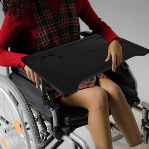 휠체어 식탁 접이식 경량 휴대용 트레이 범용 호환성 소형 테이블 캠핑 플라스틱 노인용