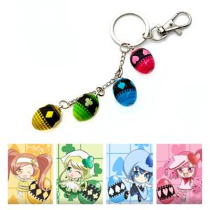 애니메이션 슈고차라 참 에그스 부적 미키 란 수이 다이아 코스프레 키체인 귀여운 가방 펜던트 장식 소품
