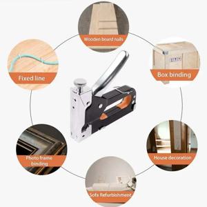 범용 내구성 4-in-1 수동 네일건 - 휴대용 T-U-스트레이트 못 박는 도구 (문 못 박기용), 편안한 핸드헬드 1개