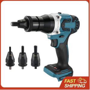 LED 조명이 있는 무선 전동 리벳 너트 기계, 속도 조절 가능, M6 M8 M10 리베터 헤드, 전문적인 고정 작업용