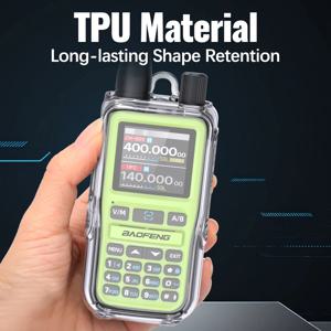 ABBREE 투명한 워키 토키 프로텍터 고품질 TPU 소재 낙하 방지 방진 기능은 Baofeng UV-5R 미니 라디오 전용입니다.