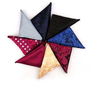 35가지 스타일 남성 포켓 스퀘어 브랜드 명품 클래식 스트라이프 정장 액세서리 페이즐리 플로럴 물방울 무늬 패턴 웨딩 비즈니스