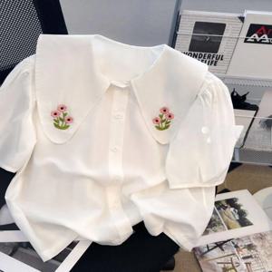 귀여운 패치워크 소녀 인형 칼라 루즈핏 예술적 스타일 자외선 차단 페이스 베일 마스크 여름 패션 액세서리 BOIVCN 모달 원단