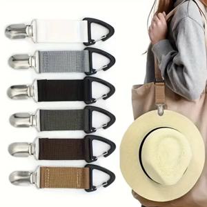 야외 여행용 밀짚모자 클립 휴대용 모자 보관 가방 클립 다용도 야외 장갑 정리함