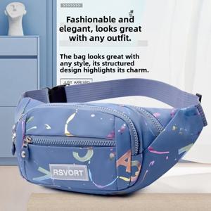 캐주얼 옥스포드 천 스포츠 허리 가방 얇은 야외 휴대폰 가방 여성 허리 팩 경량 여행용 파우치 플라잉 블루 밸리