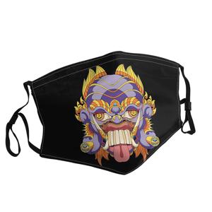 발리 바롱 마스크 남녀공용 아웃도어 패션 프린트