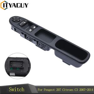 6554QC 자동차 전력 창 제어 스위치 푸조 207 시트로엥 C3 피카소 2007-2014 레귤레이터 리프팅 버튼 6554.QC
