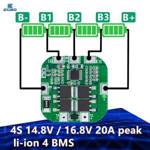 EGBO 4S 14.8V / 16.8V 20A 피크 리튬 이온 4 BMS PCM 배터리 보호 보드 bms pcm 리튬 LicoO2 Limn2O4 18650 리튬 배터리