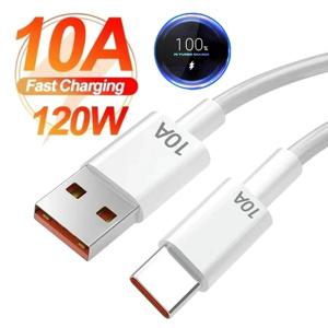 10A 120W 유형 C USB 초고속 충전 케이블 Huawei Mate 60 Nova 9 Xiaomi 13 Honor Redmi POCO OPPO Realme 고속 충전 코드