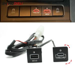 자동차 USB 충전기 PD 빠른 충전 QC3.0 전화 충전 어댑터 콘센트 버튼 VW 골프 6 MK6 Jetta 5 Scirocco 2006 - 2012
