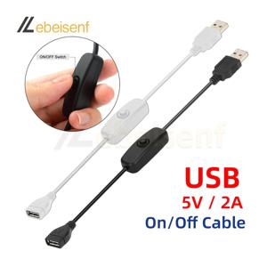 새로운 5V USB 스위치 케이블 전원 공급 장치 버튼 켜기/끄기 제어 케이블 케이블 5050 2835 3014 5630 5730 단색 LED 스트립 빛