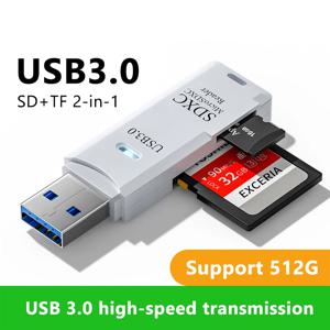 2 in 1 USB 3.0 2.0 카드 리더기 마이크로 sd 카드 리더기 Usb 어댑터 고속 카드 리더기 TF 메모리 카드 PC 노트북 액세서리