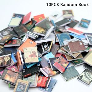 10PCS 인형 집 미니어처 잡지 책 소설 모델 인형 집 장면 장식 액세서리