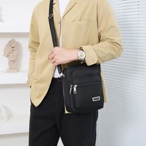 남성용 더블 레이어 백팩, 싱글 숄더 스트랩으로 착용 가능, 출장에 적합하며 선물로도 좋습니다.