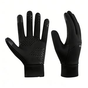 남성 여성 겨울 따뜻한 장갑 플러시 안감 방풍 방한 방수 미끄럼 방지 터치 스크린 장갑 야외 스포츠용