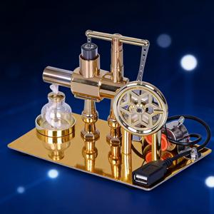 콜렉션 장난감 열기구 단일 실린더 스털링 엔진 발전기 물리학 대중 과학 제작 발명품