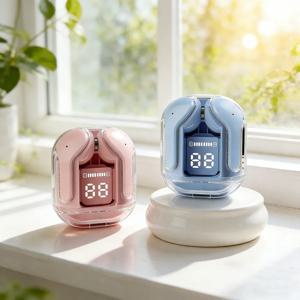 새로운 무선 미니 이어버드 LED 전원 디지털 디스플레이 TWS 헤드셋 스테레오 사운드 블루투스 호환 5.3 스마트폰용