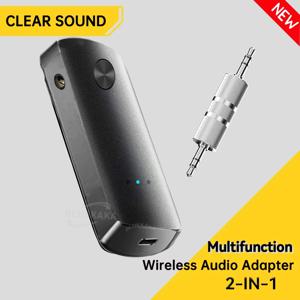 새로운 무선 오디오 어댑터 마이크 수신기 송신기 핸즈프리 통화 3.5mm AUX 잭 USB 다기능 휴대폰 TV PC 차량용