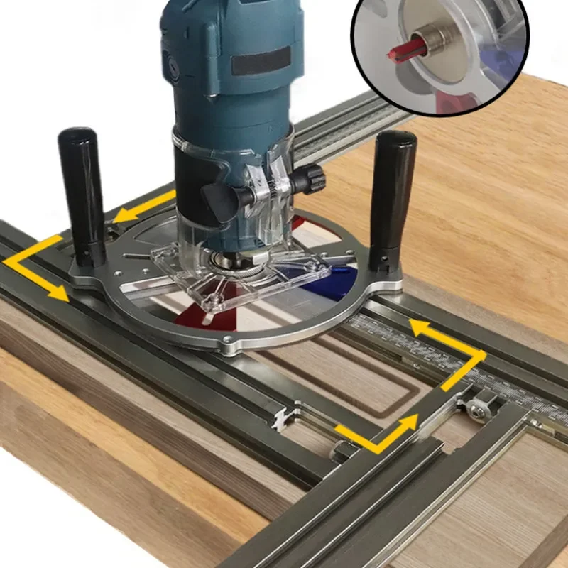 트리밍 기계 밀링 그루브 조각 가이드 레일 다기능 조절 식 백킹 보조 가이드 브래킷 WoodworkingTool
