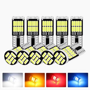 10PCS W5W T10 LED 전구 Canbus 26SMD 12V 194 168 자동차 인테리어 돔 독서 번호판 주차 조명 자동 신호 램프