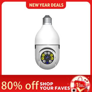 E27 전구형 감시 카메라 풀컬러 야간 투시 자동 인체 추적 줌 실내 보안 모니터 와이파이 미니 IP 카메라